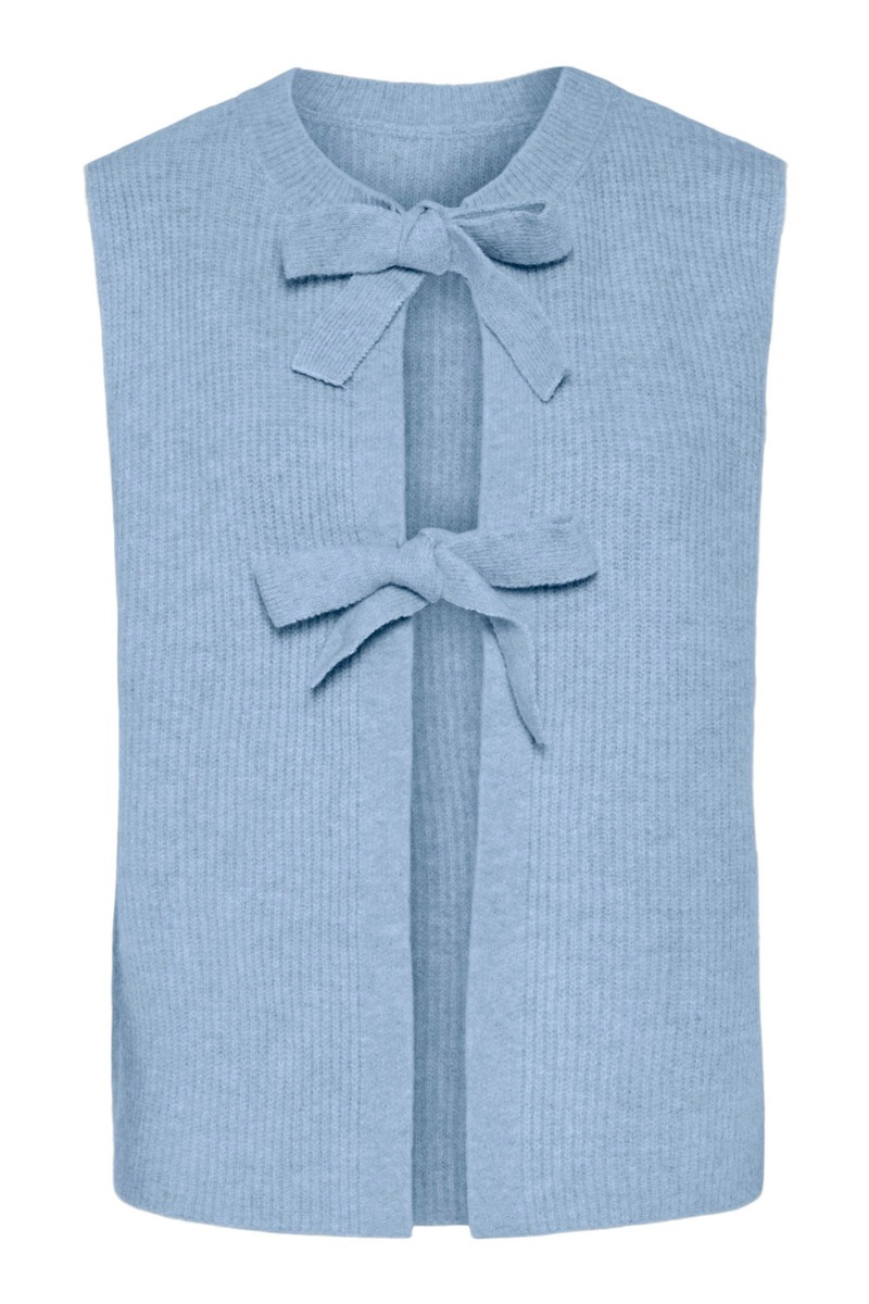 Pieces - Pc Silly Tie Vest - Cashmere Blue