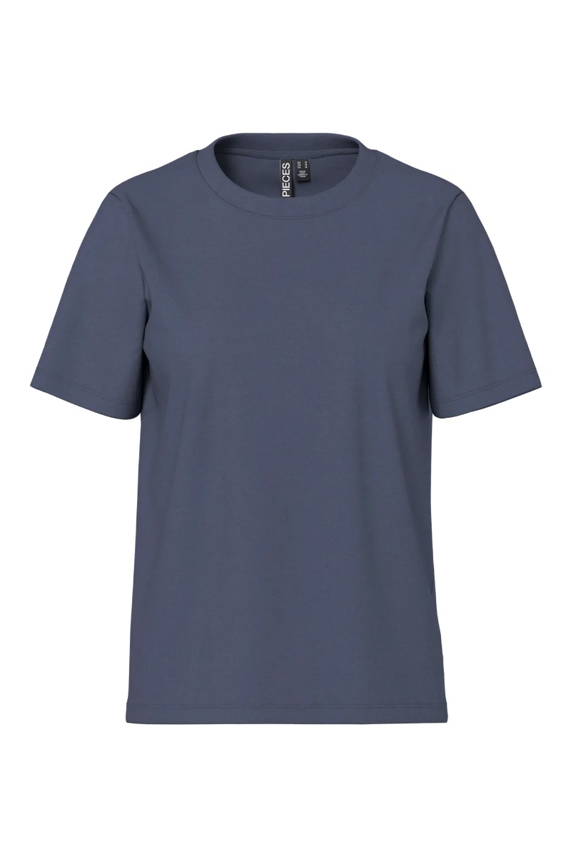 Pieces - T-shirt - Ria Ss Solid Tee - Ombre Blue