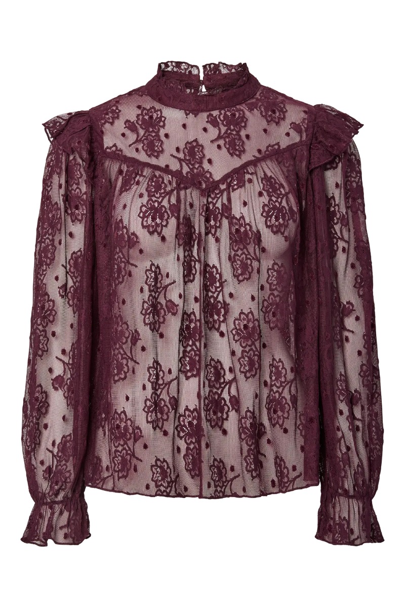 Pieces - Nussa Ls Blonde Bluse - Winetasting Pre-order