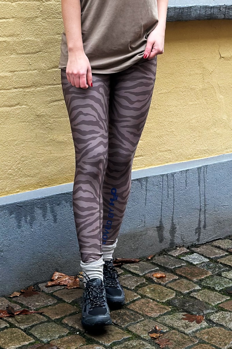 H2o X Lykke - Leggings med Tigerprint - Dusty Oak