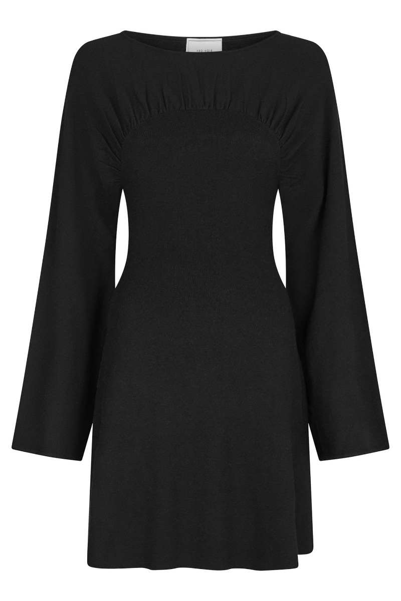 Neo Noir - Kjole - Holla Knit Dress - Black Levering Midt Oktober