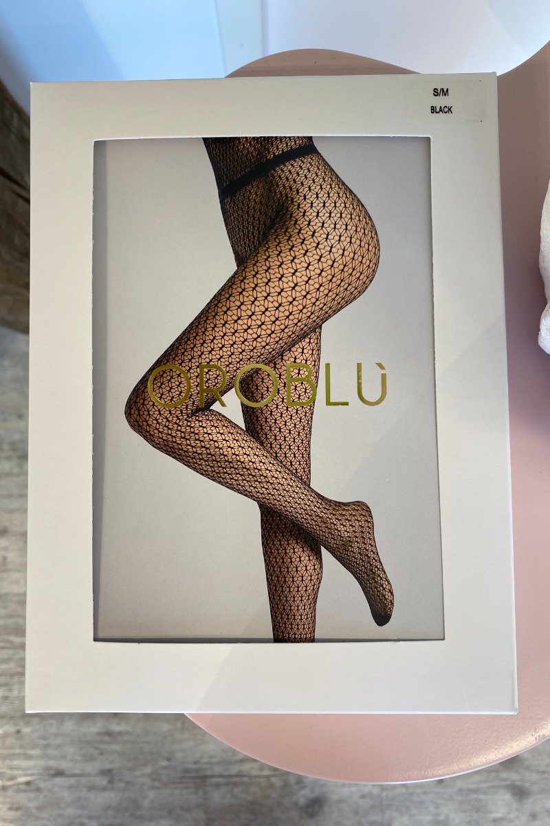Oroblu - Double Mesh Strømpebukser - Black Jewel Box