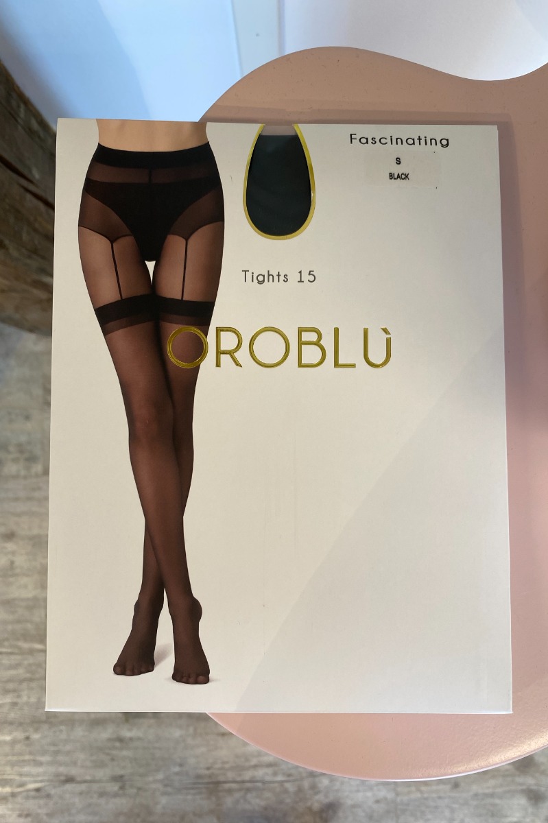 Oroblu - Fascinerende Strømpebukser 15 - Sort med Mesh Detaljer