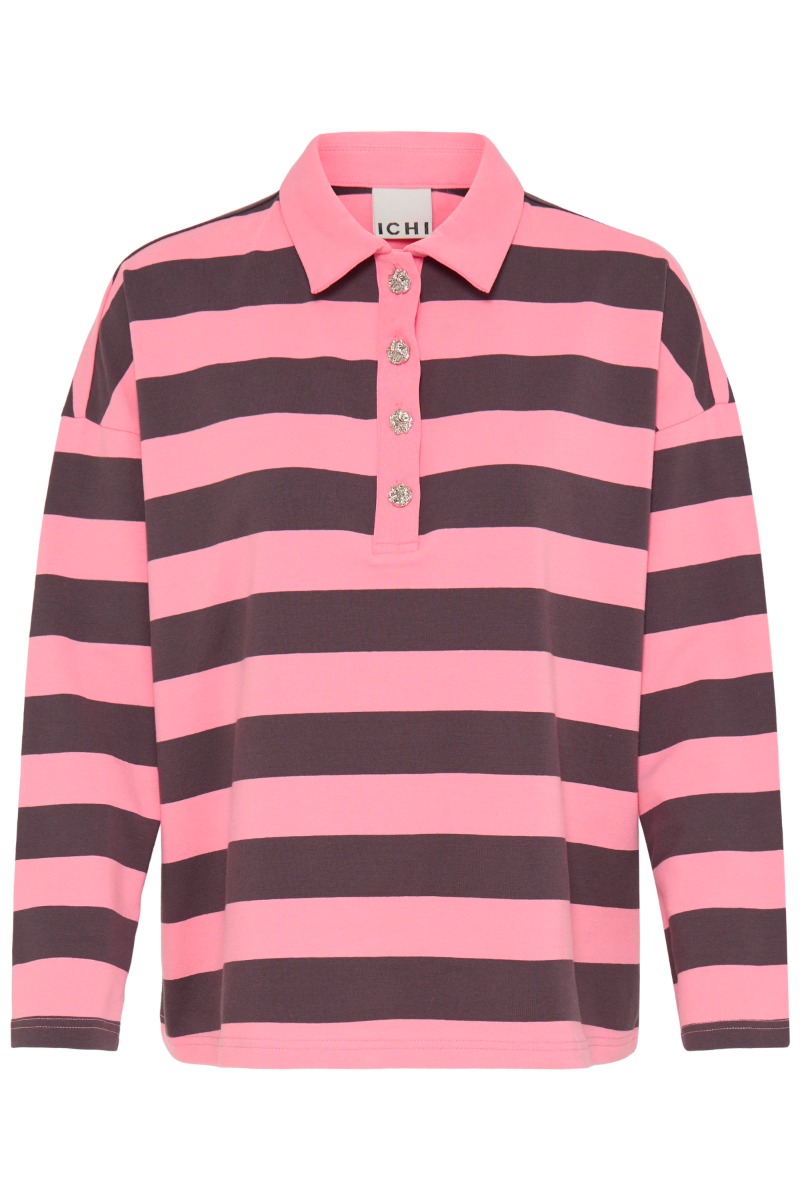 Ichi - Bluse - Immy Ls - Huckleberry W Wild Rose på tilbud