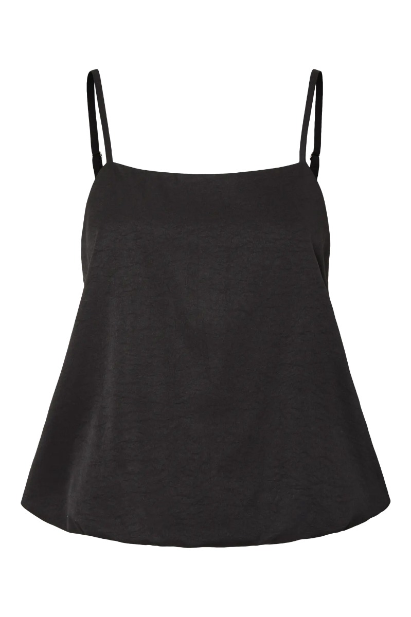 Pieces - Tora Strap Balloon Top - Black - Online Lagersalg 70% Rabatt