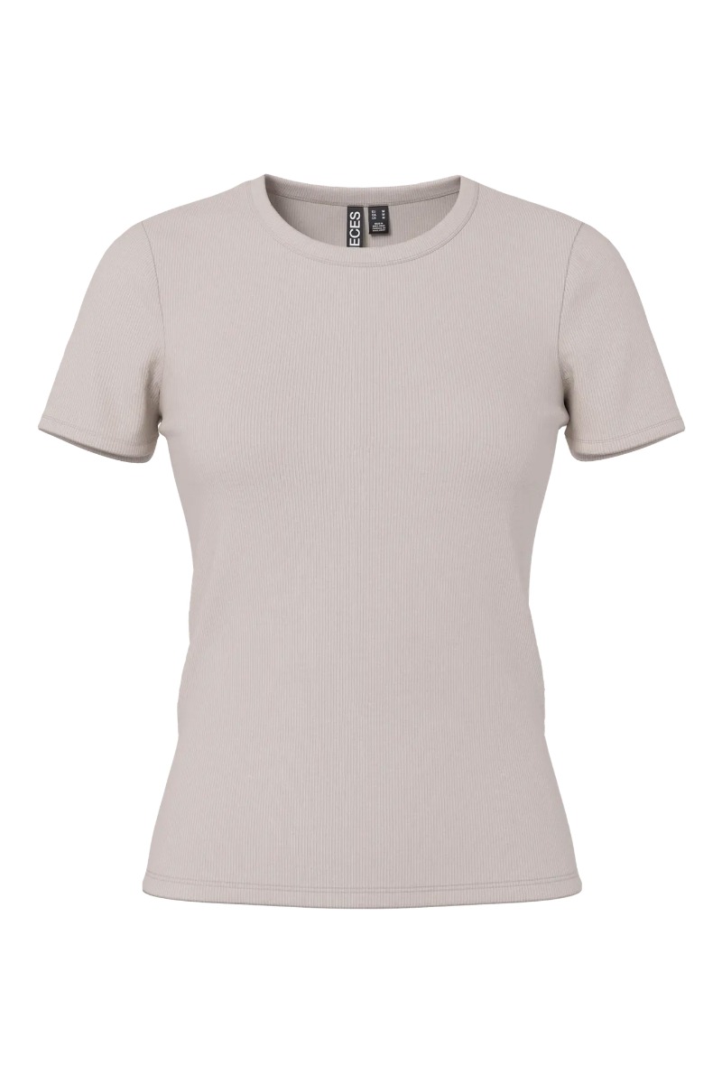 Pieces - T-shirt - May Ss Tee - Silver Gray