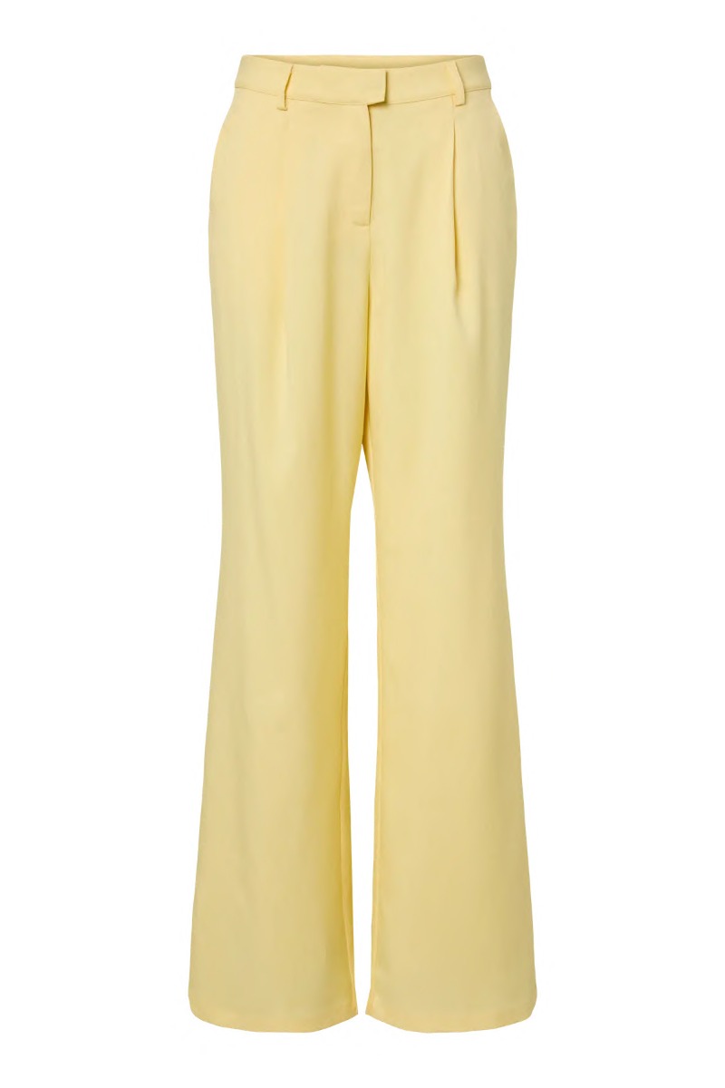 Pieces - Joline Hw Wide Pant i French Vanilla - Komfortable Bukser