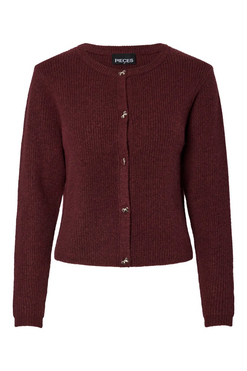 Sød cardigan fra Pieces - Silly Ls O-neck Knit - Port Royale