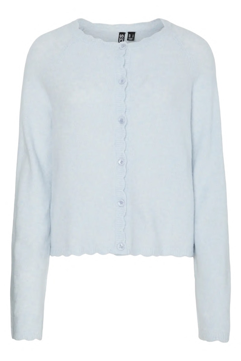 Pieces - Cardigan - Rath Ls O-neck i Xenon Blue