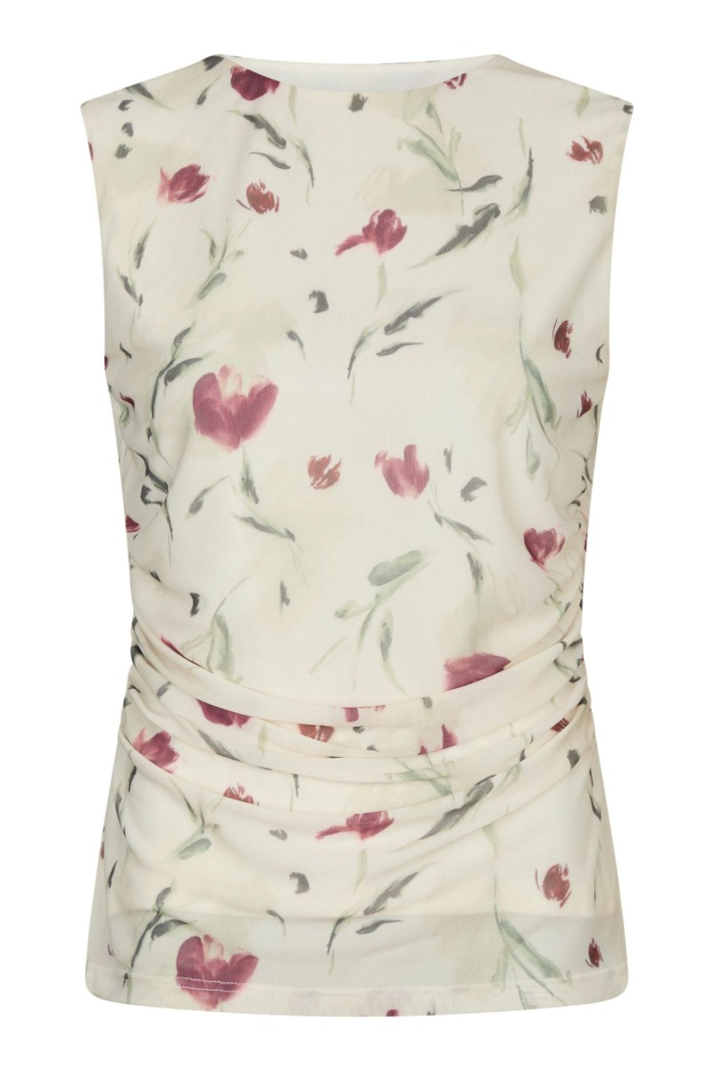 Neo Noir - Liblana Artist Mesh Top - Creme Udsalg