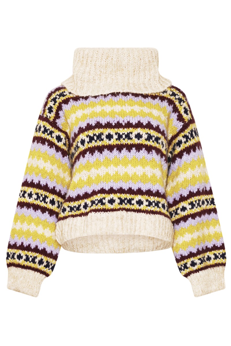 Noella - Lidija Knit - Flot strik med stor krave