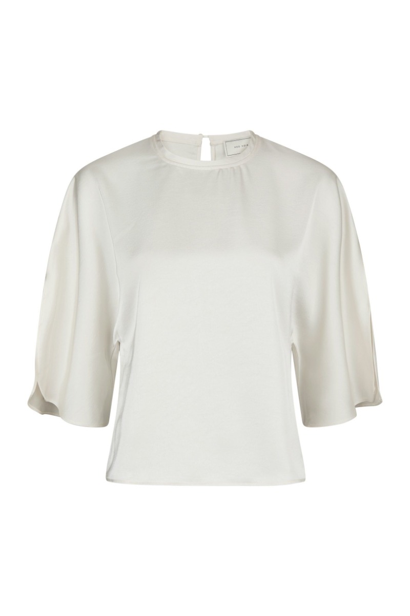 Neo Noir - Elegant Liora Heavy Sateen Bluse på Udsalg