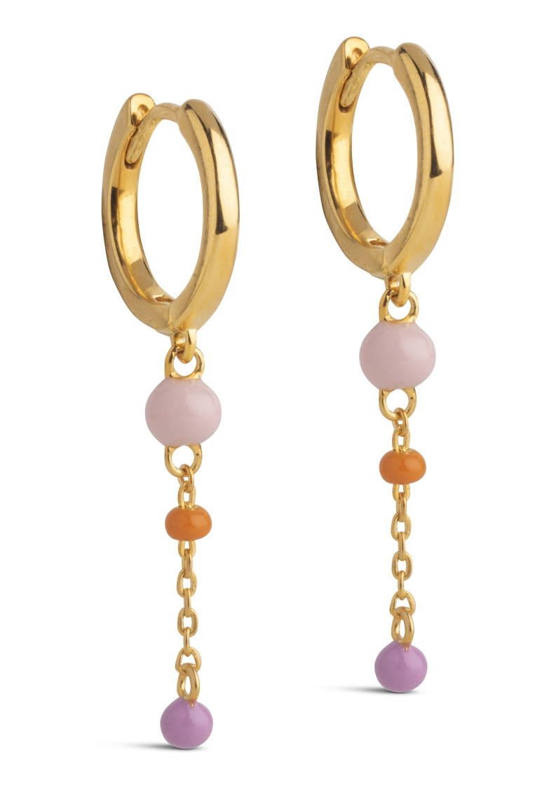 Enamel Hoops Lola Bold øreringe - Blush Jewel Box
