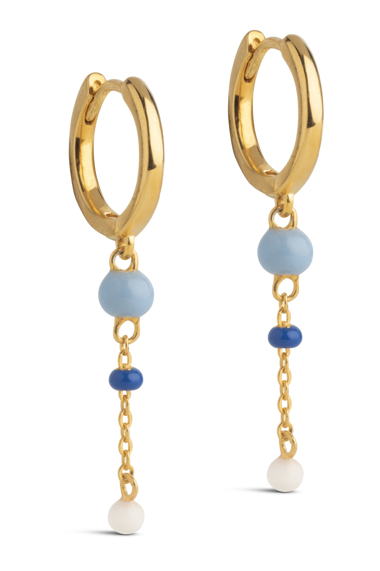 Enamel - Hoops Lola Bold Øreringe - Marine Jewel Box