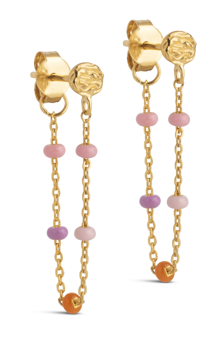 Emalje øreringe - Earring Lola - Blush smykke tilbud