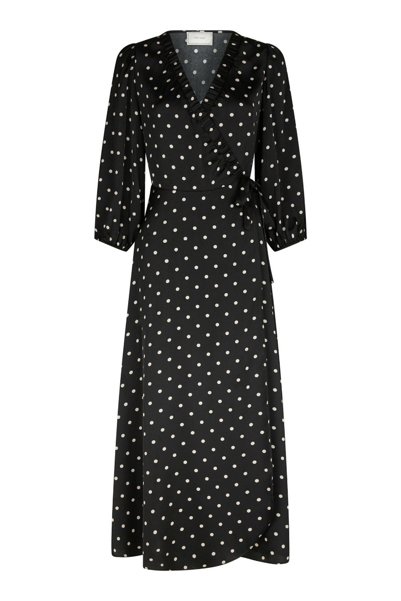 Neo Noir - Kjole - Malinga Dot Dress - Black Levering Midt Oktober