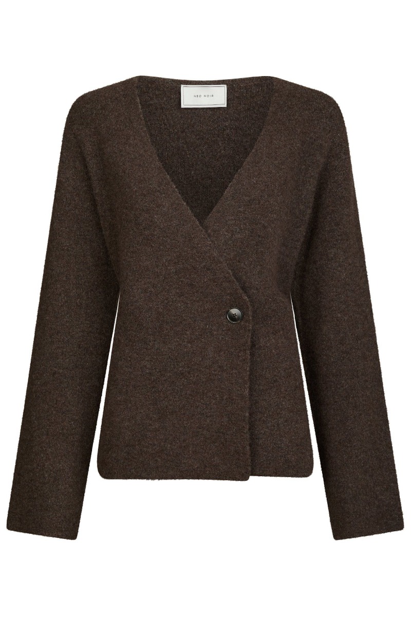 Neo Noir - Marie Louise Strik Cardigan - Brun Melange