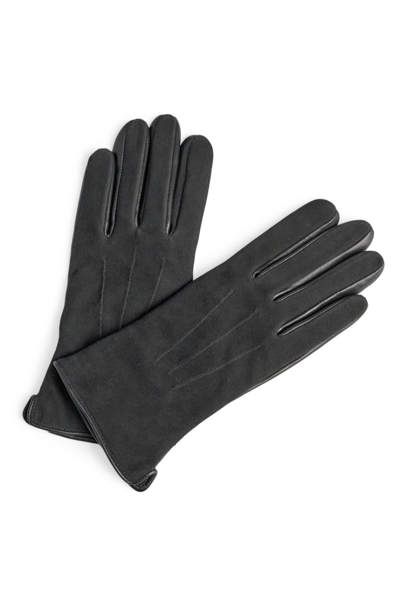 Markberg - Elegante Suede Handsker i Sort