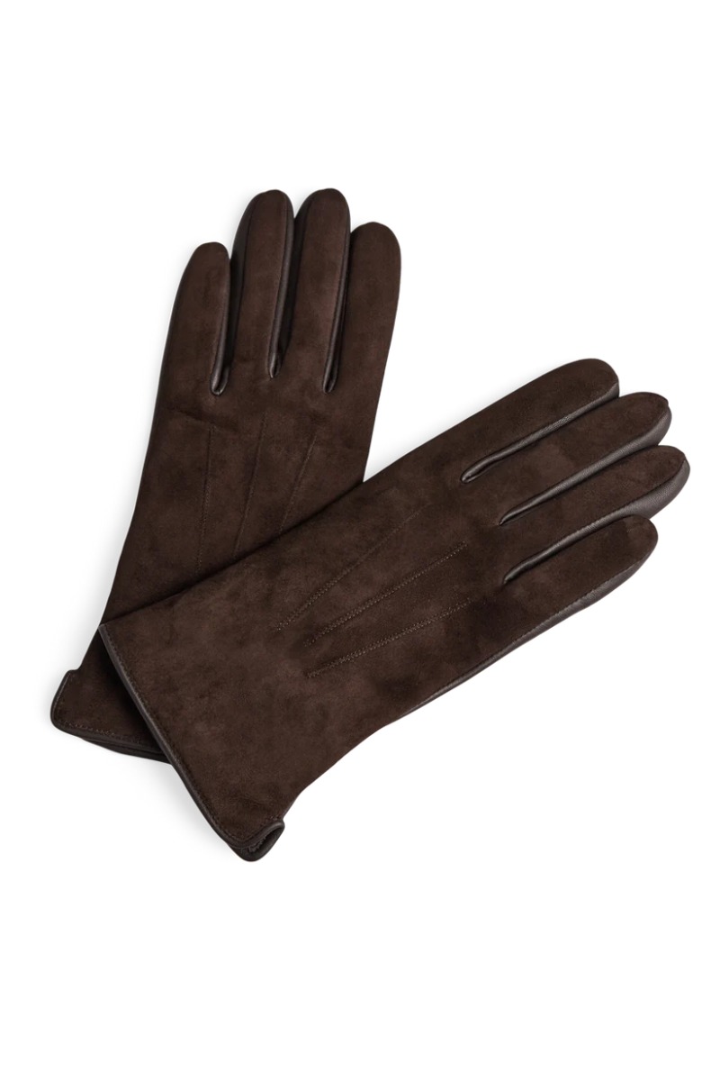 Markberg - Elegant Suede Handsker i Mørkebrun