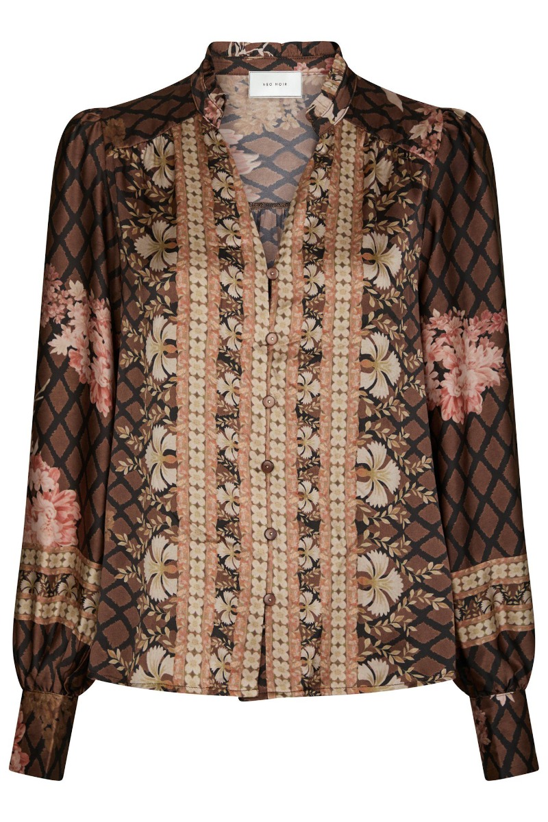 Neo Noir – Massima Botanisk Bluse – Sort Elegance