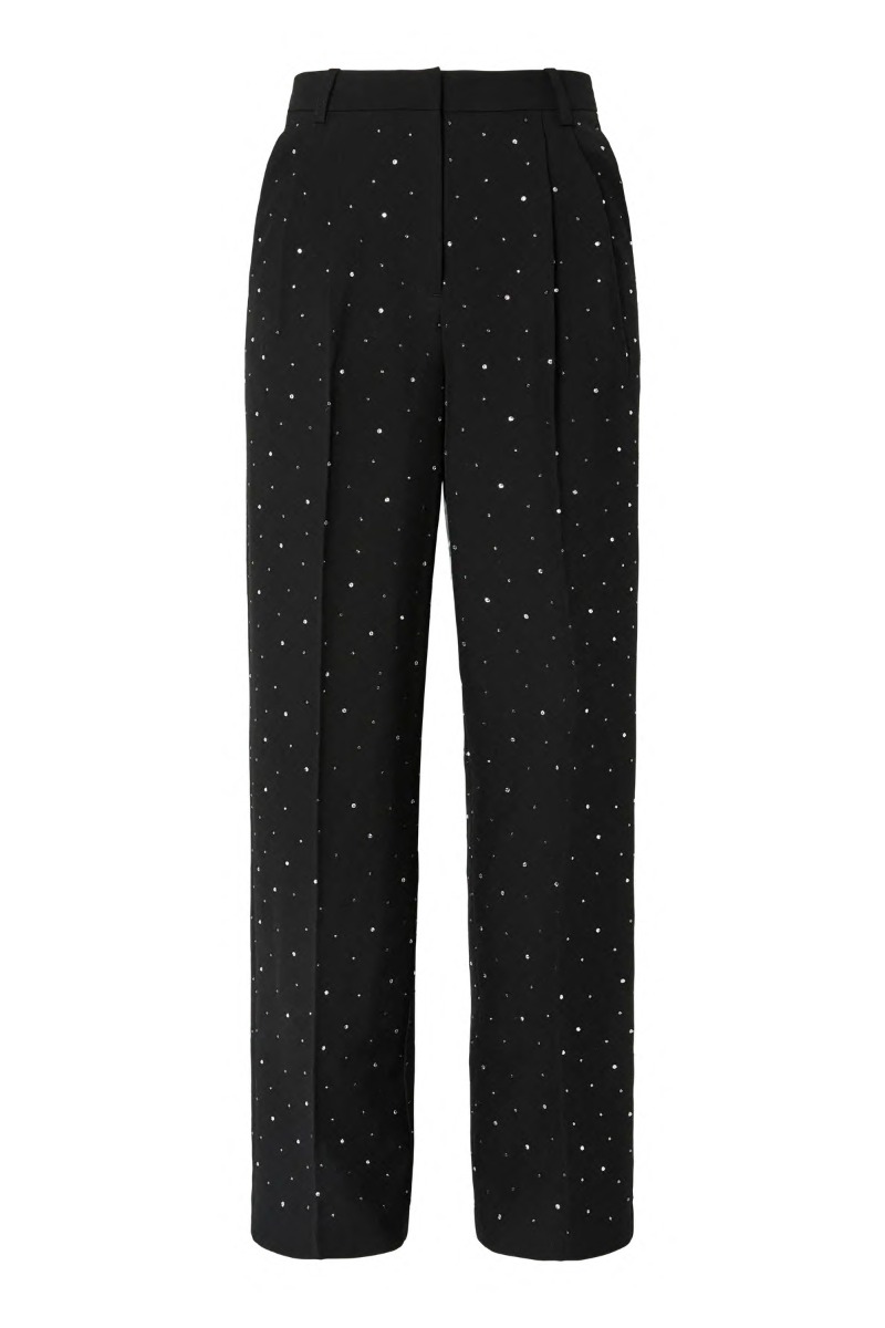 Pieces - Michelle Rhinestone Bukser - Sort Feststil