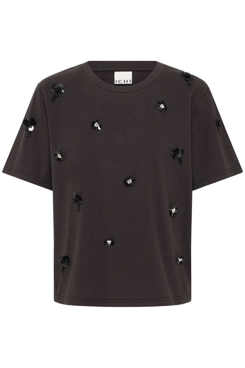 Ichi - T-shirt - Minaya Ss - Sort med Pailletter
