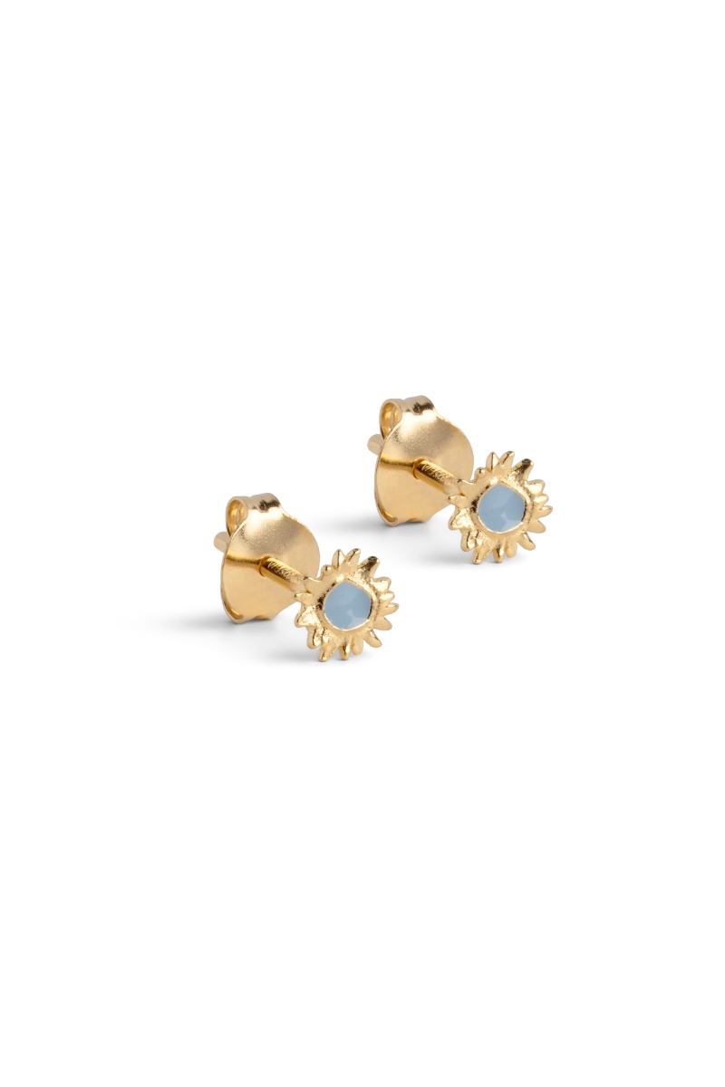 Enamel - øreringe - Studs Mini Sunshine - Steel Blue