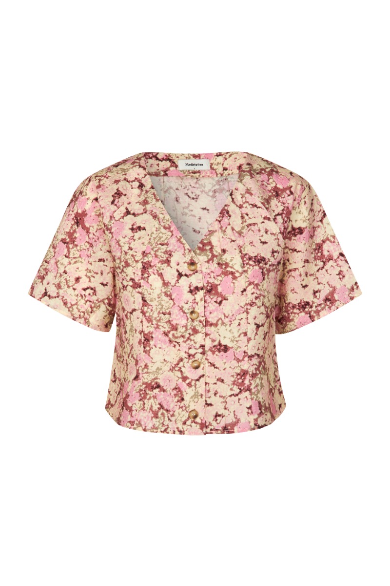 Modstrøm – Melia Print Top – Pink Blossom Udsalg