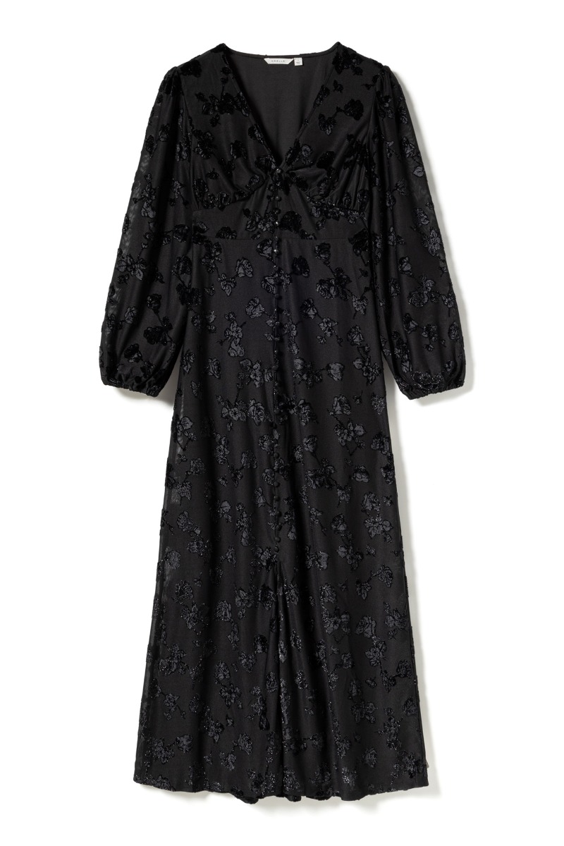 Noella - Lilith Maxi Kjole - Elegant Sort til Særlige Anledninger