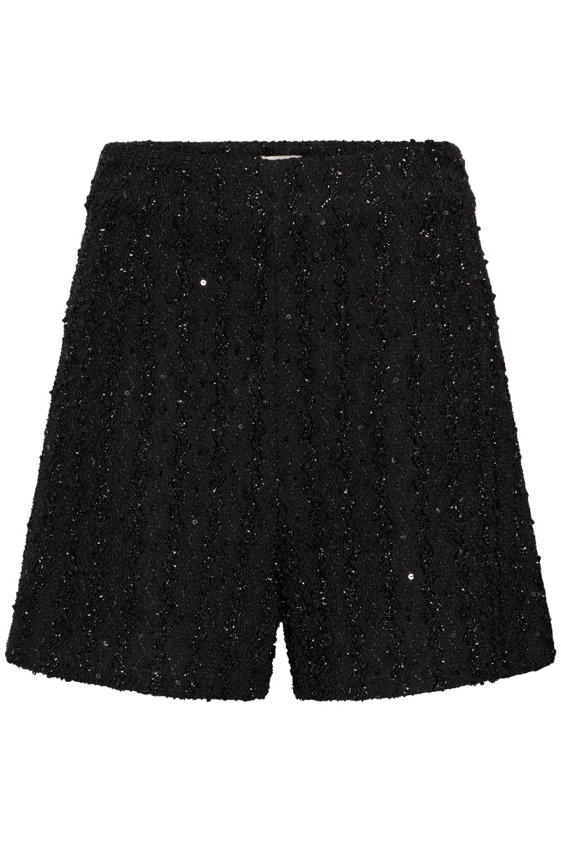 Ichi - Ninky Shorts - Sorte med Festlige Detaljer