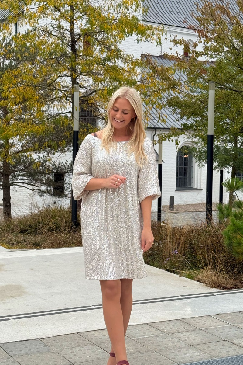 Noella - Kjole - Lorah Dress - Silver Levering Uge 46
