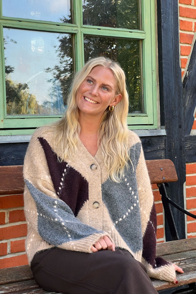 Noella - Strik - N-laiana Knit Cardigan - Sand Melange