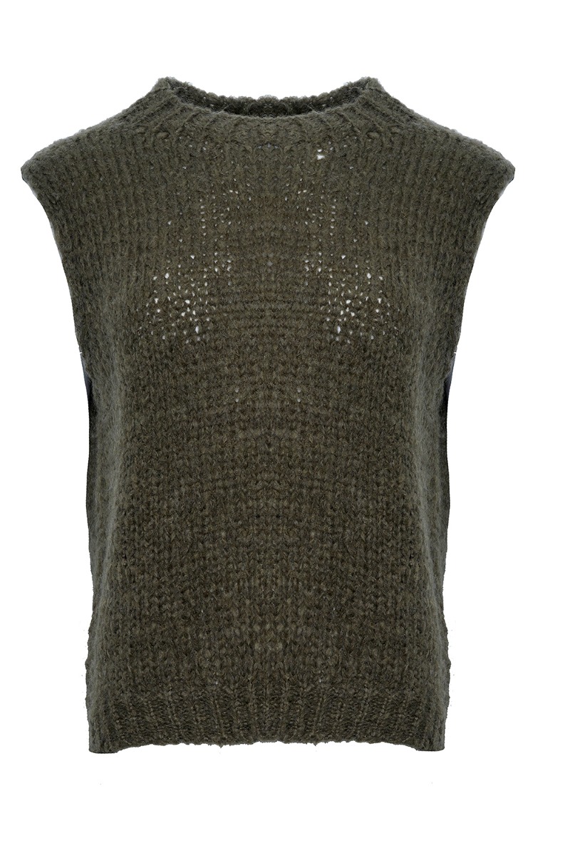 Noella - Vest - Kala Vest Wool - Army