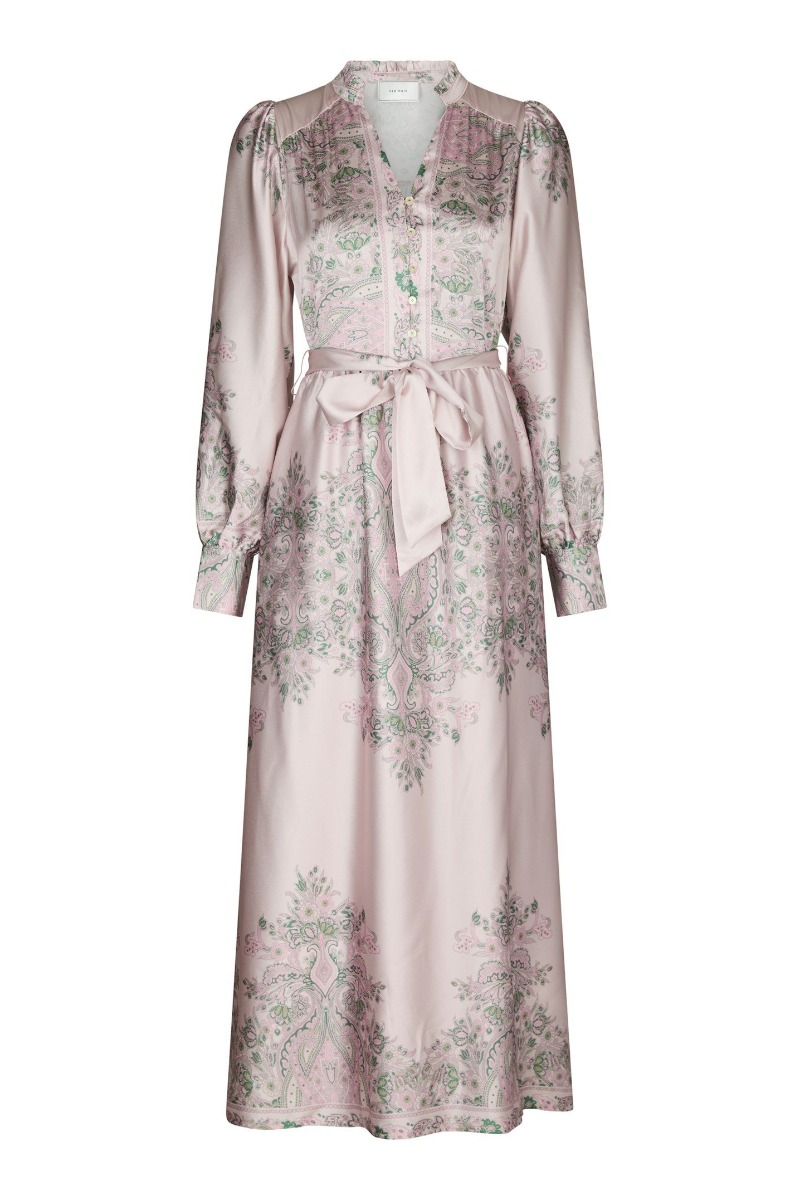 Neo Noir - Nova Paisley Border Kjole - Rose til Sommerfester
