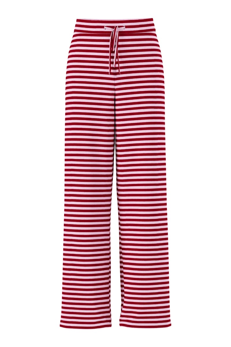 Pieces - Bukser - Laya Mw Wide Pants - Goji Berrypink Tulle