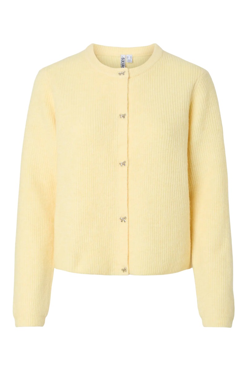 Pieces - Silly Ls O-neck Strik Cardigan - Fransk Vanilje