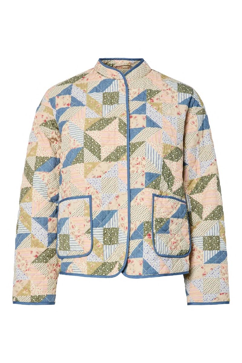 Pieces - Rikke Quiltet Jakke - Birch Patchwork til Sommeren