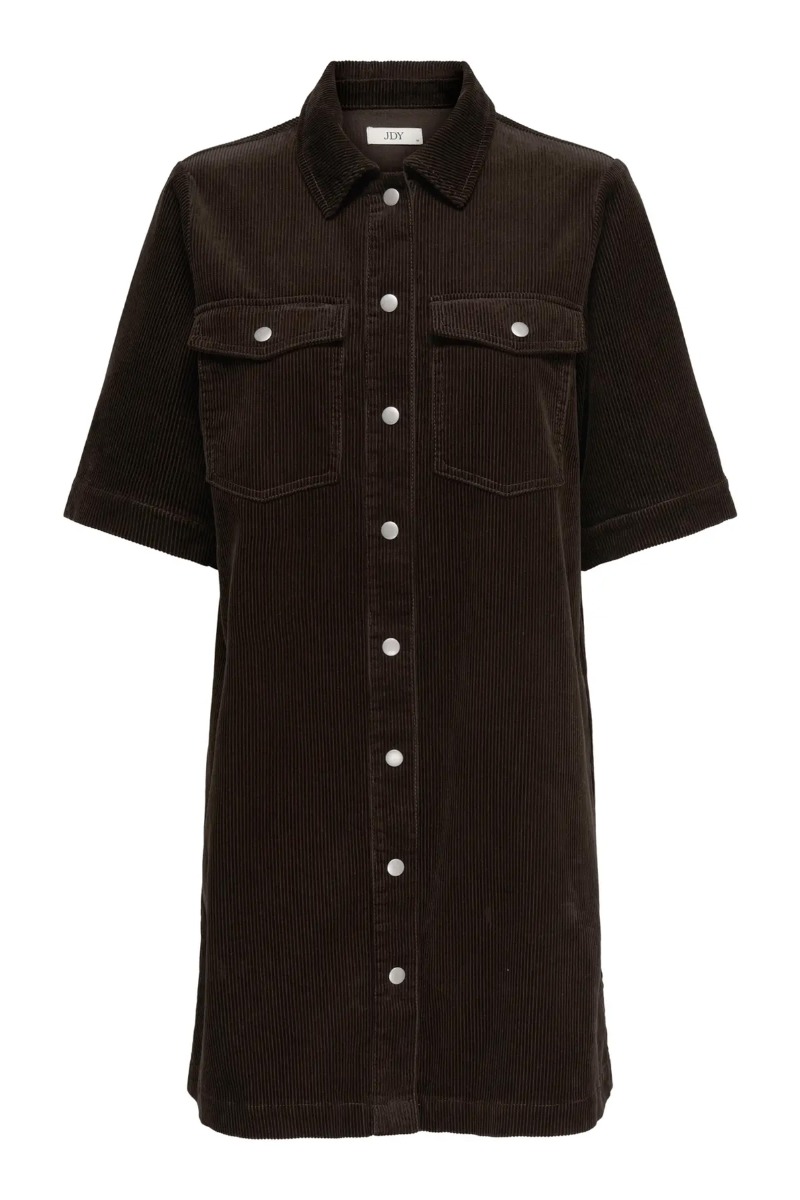 Jdy - Kjole - Shiraz Ss Button Dress - Coffee Bean