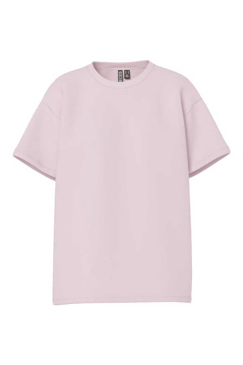 Pieces - Oversized T-shirt i Lyserød - Skylar Tee