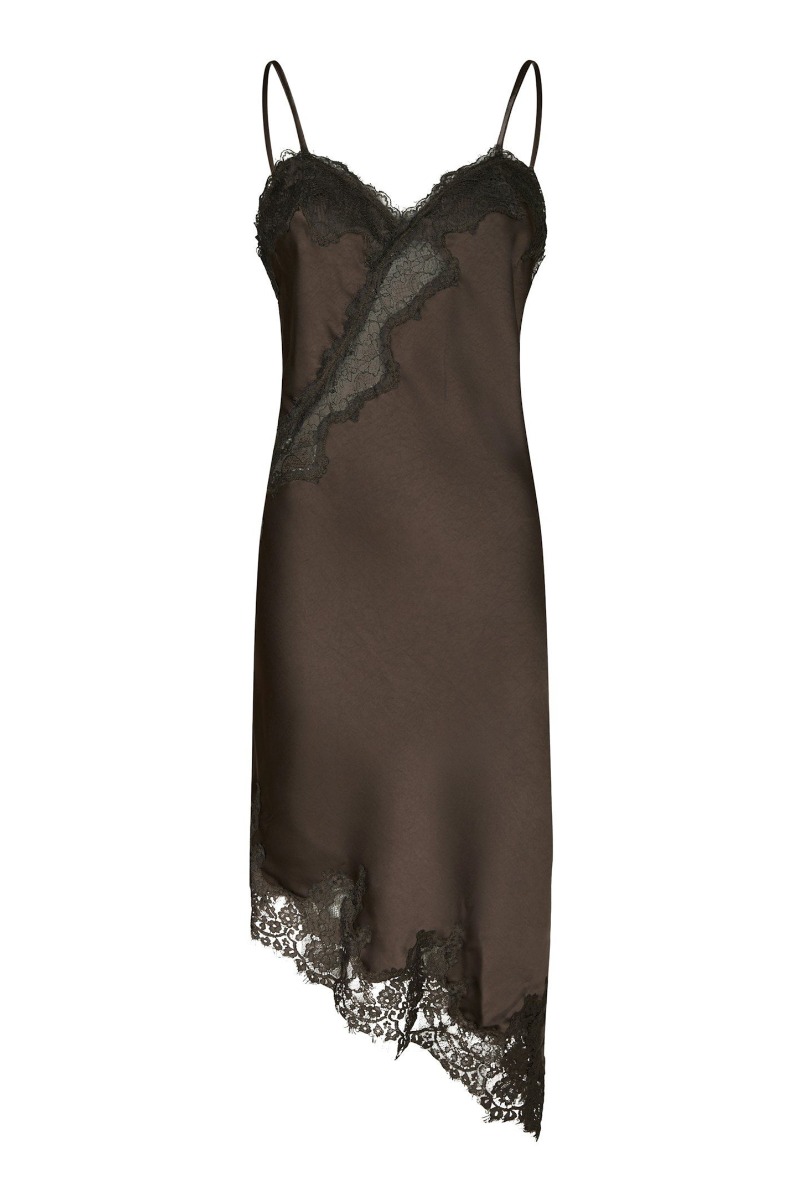 Neo Noir - Kjole - Sorelle Lace Dress - Dark Brown Levering Midt Oktober