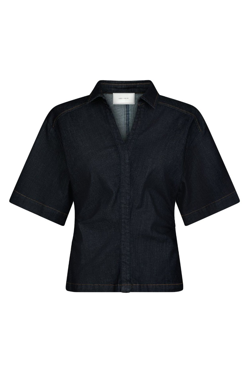 Neo Noir - Spenda Denim Bluse - Mørkeblå Skønhed