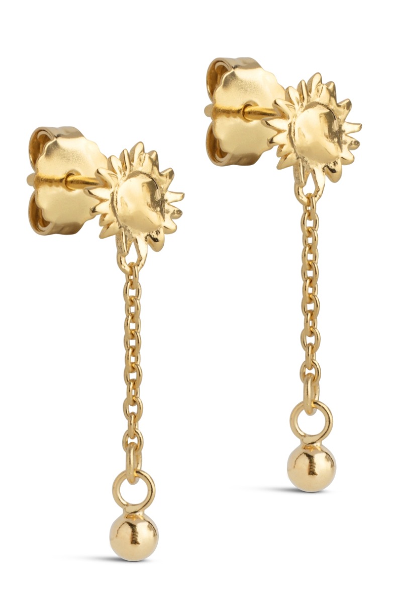 Søde Sunshine Drop øreringe i guld fra Enamel