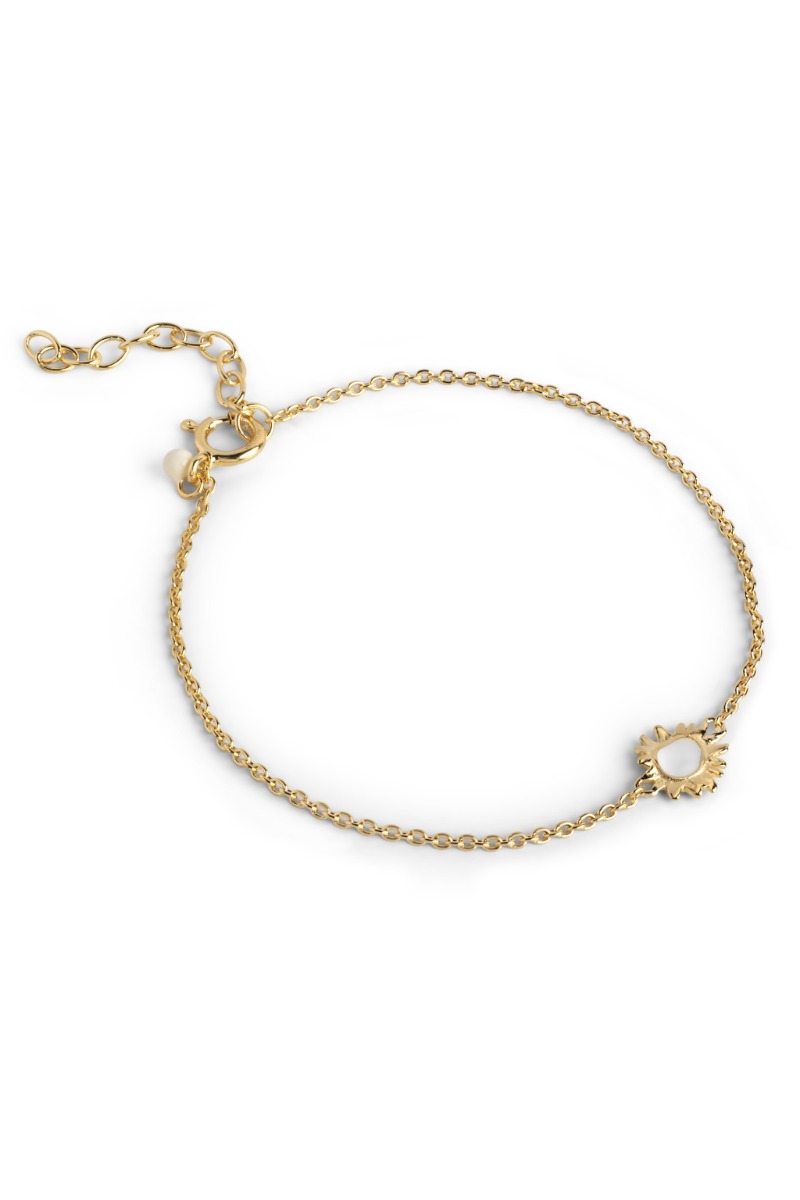 Enamel Armbånd - Sunshine Daisy i Guld - Tilbud!