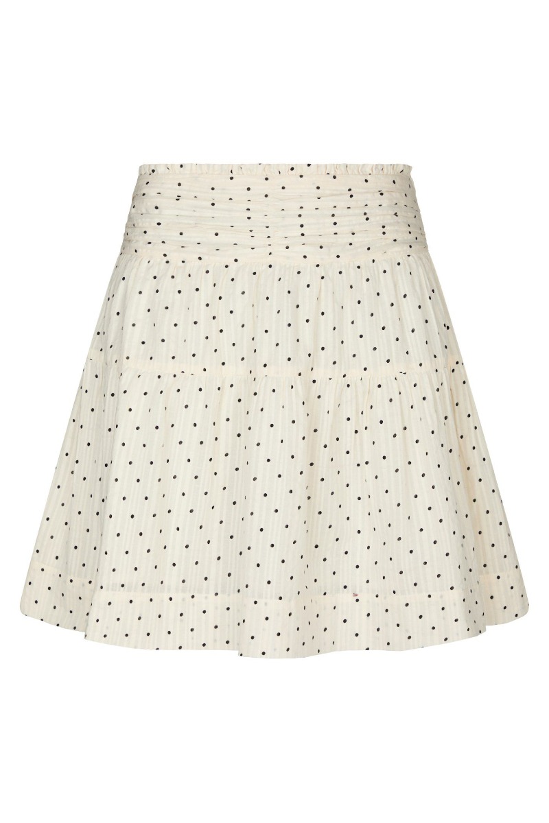 Neo Noir - Tarrow Dot Nederdel - Creme - Udsalg!