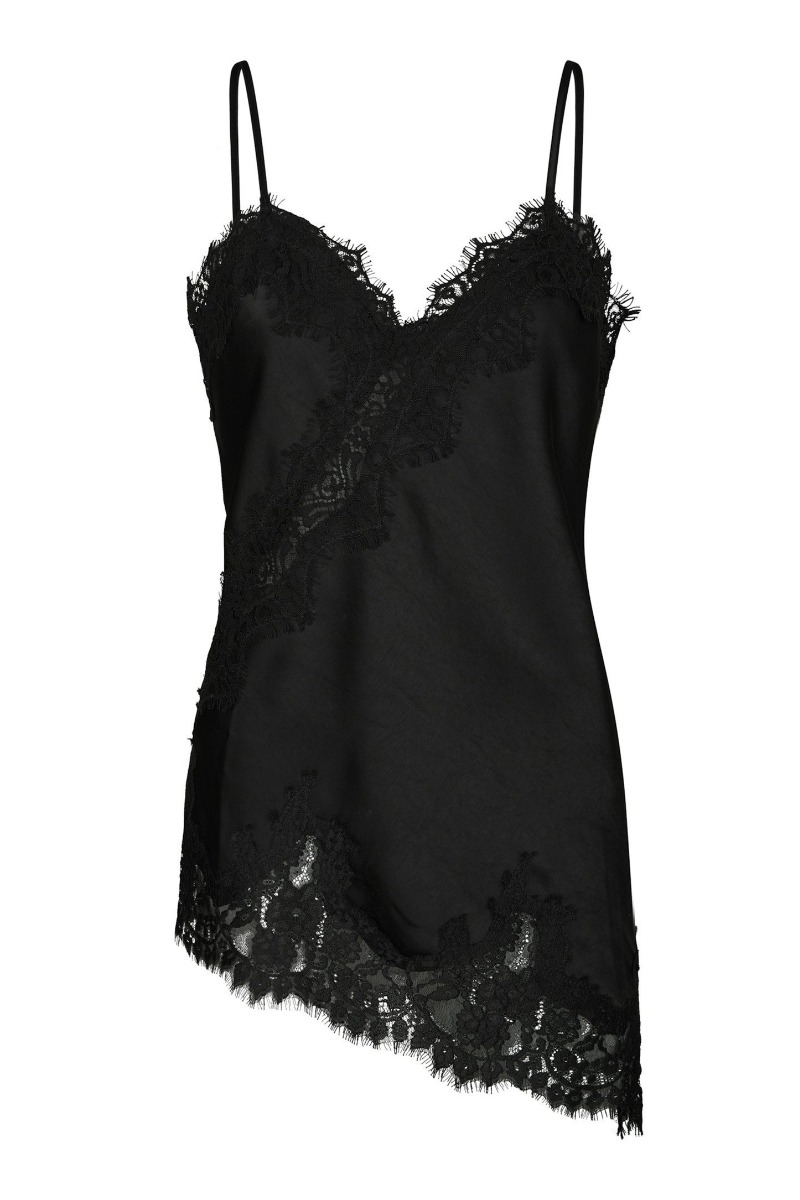 Neo Noir – Viole Blonde Top i Satinlook – Nyhed