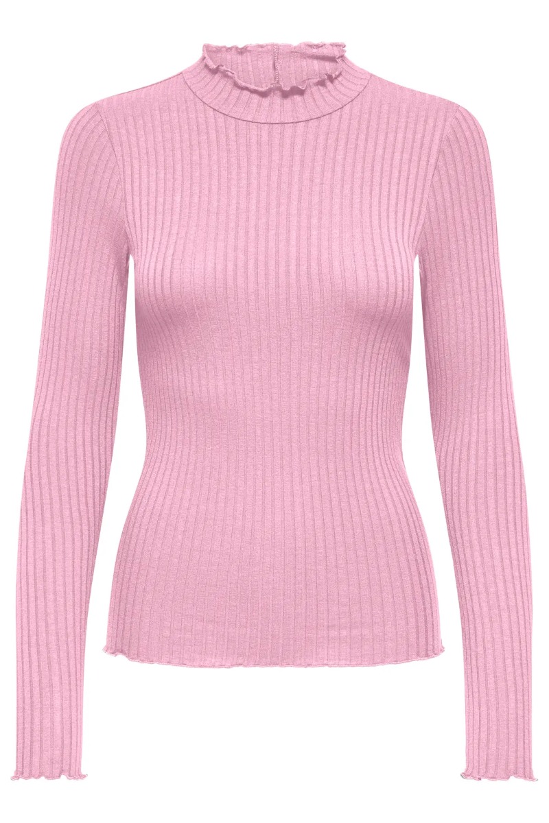 Jdy - Pink Highneck Bluse - Fransiska Life Ls Top
