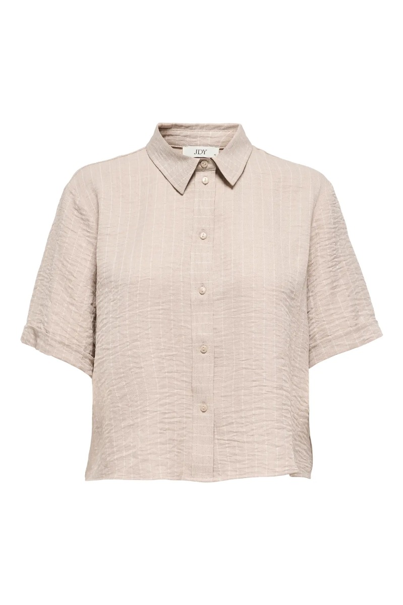 JDY - Kort skjorte i Oxford Tan - Udsalg!