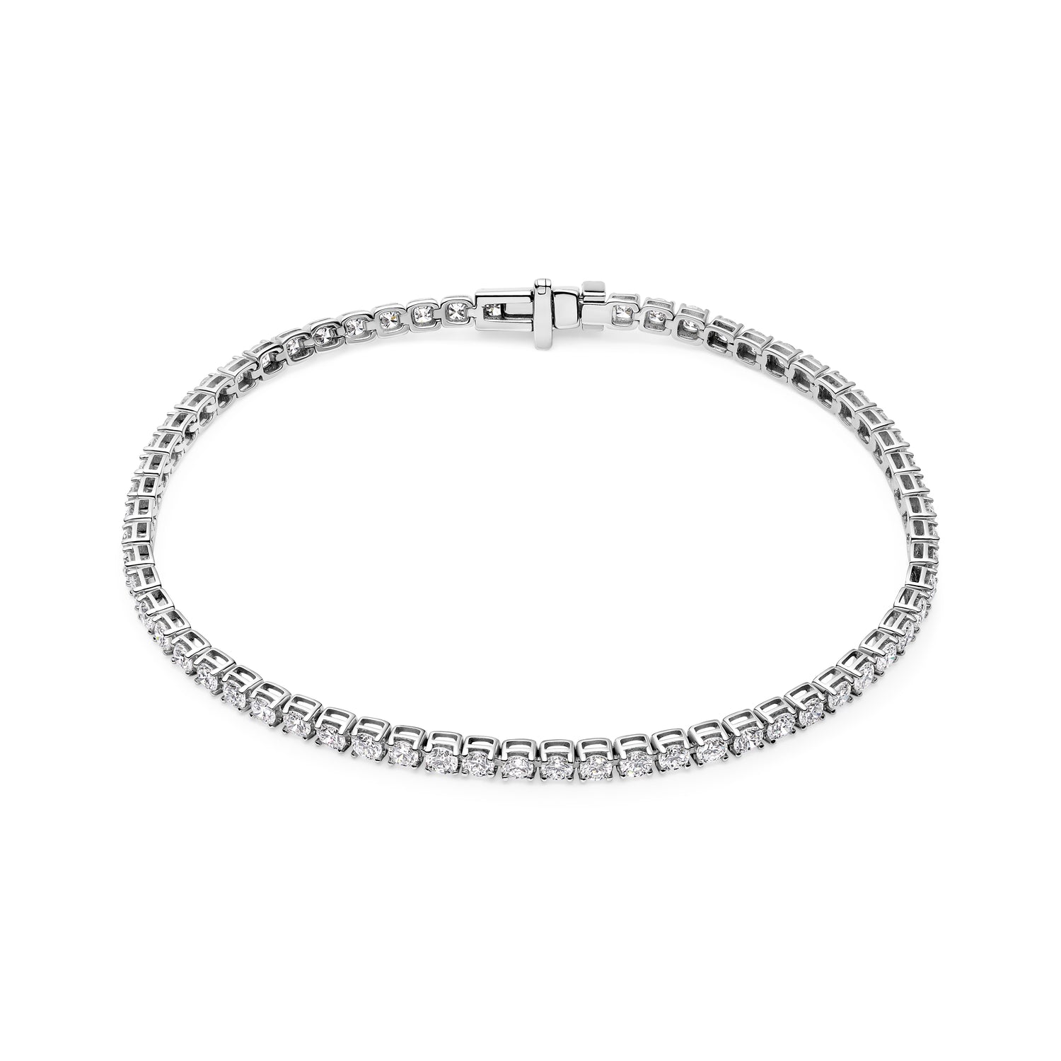 Diamante Tennis Armbånd - 14 Kt Hvidguld med Lab-diamanter