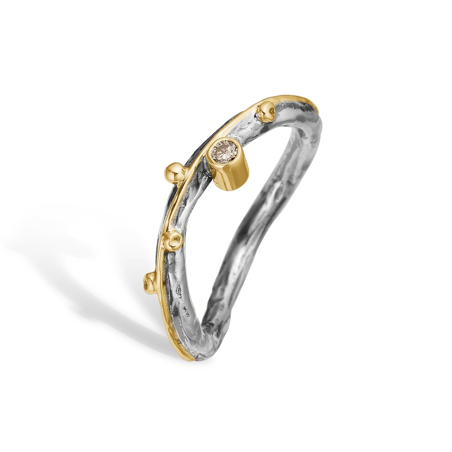 Zeus Single Brill Polished Ring - Elegant Diamantring på Tilbud