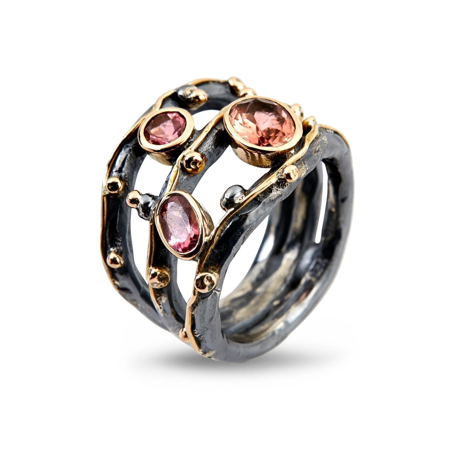 Ring Zeus Tribeca Stones med Røde Turmaliner - 52